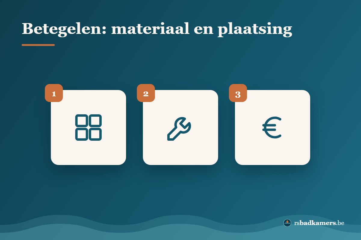 Badkamer betegelen: prijs per m2 voor materiaal en plaatsing