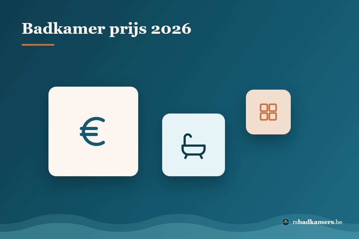 Badkamer prijs 2026: richtprijzen per type badkamer in België