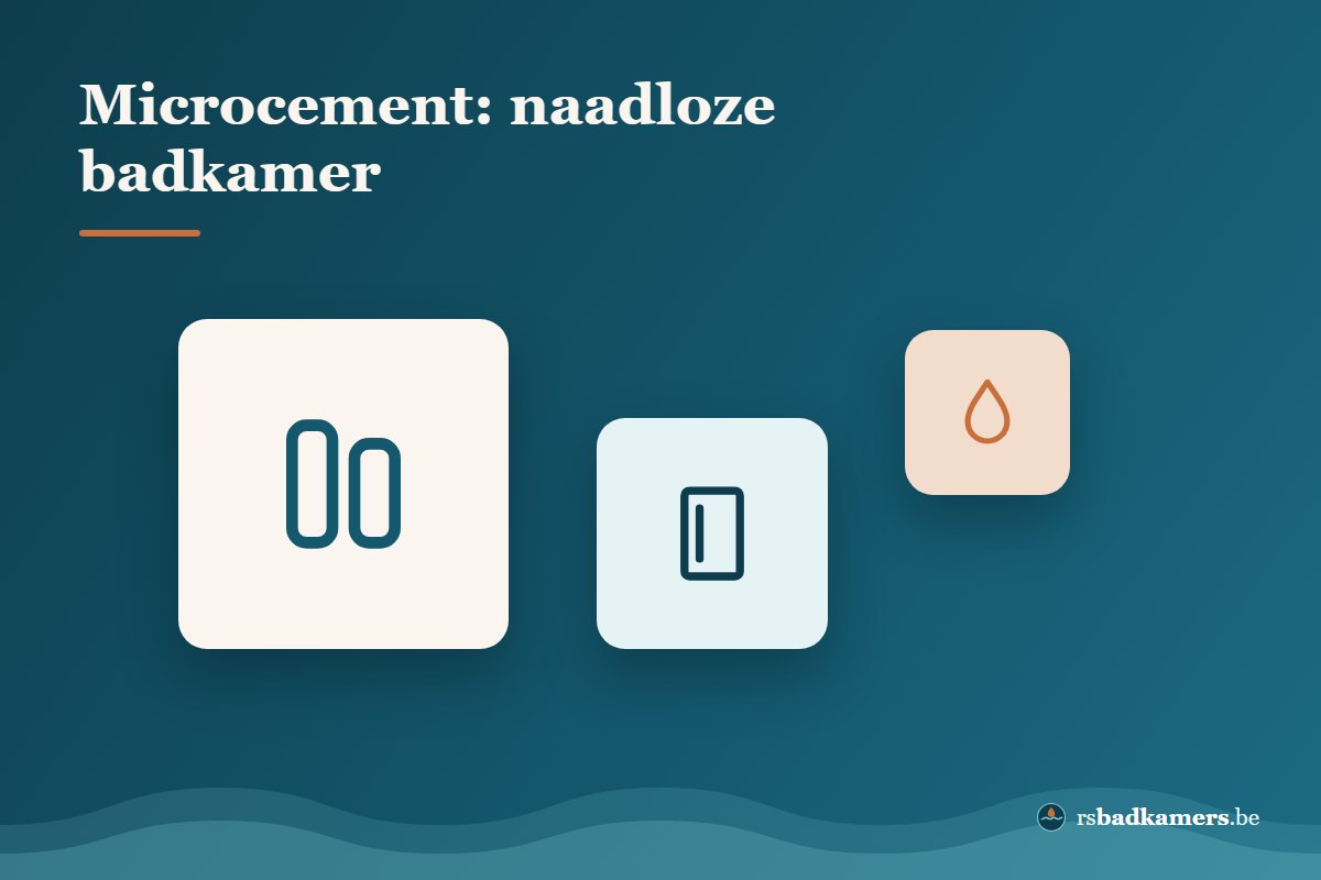 Microcement badkamer met naadloze wanden en vloer