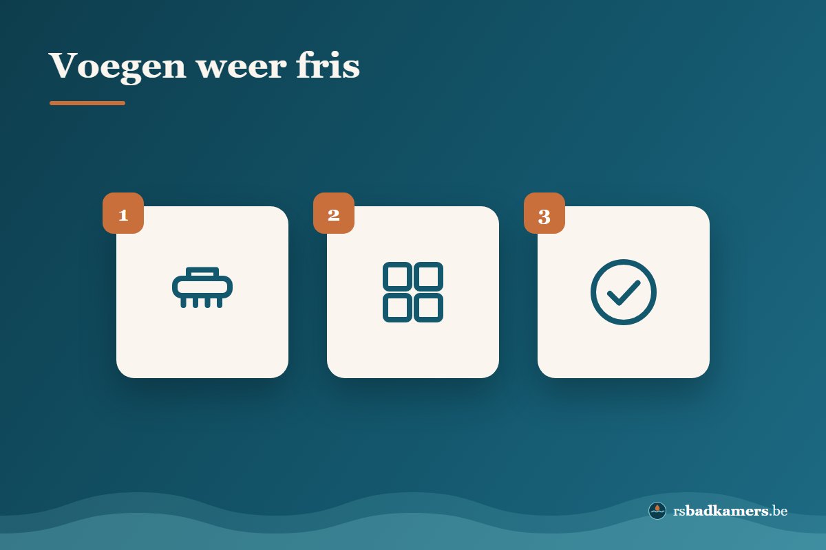 Voegen in de badkamer schoonmaken en kitranden vervangen